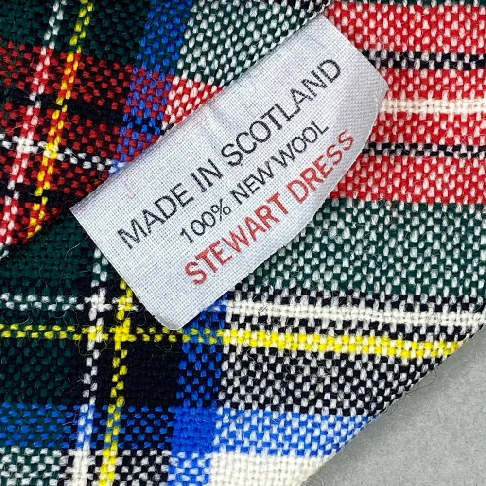 Lochcarron Stewart Dress Necktie Mens Tartan Plaid Wool Scotland‎ Heritage 57x3